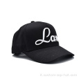 Cappello da baseball nero da ricamo 3d personalizzato